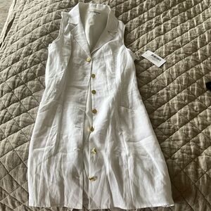White reformation Aida dress size 0 never worn nwt